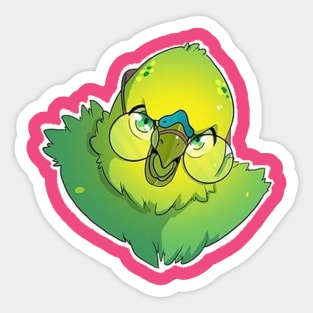 Bird Arts Head Sticker